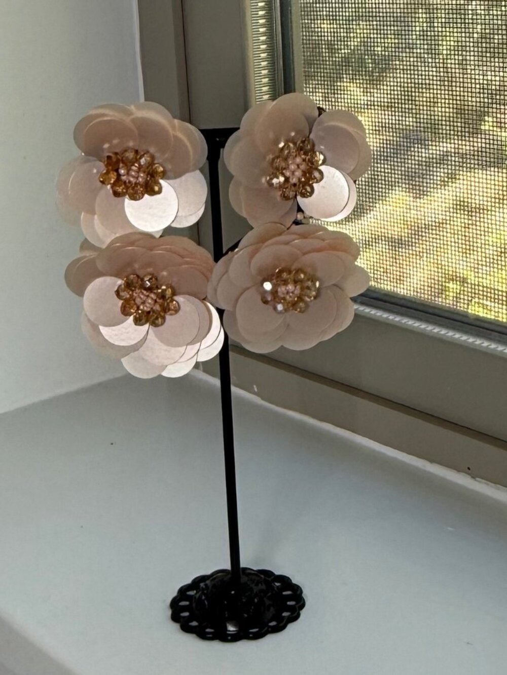 Petal Pink Flower Earrings by Ink + Alloy